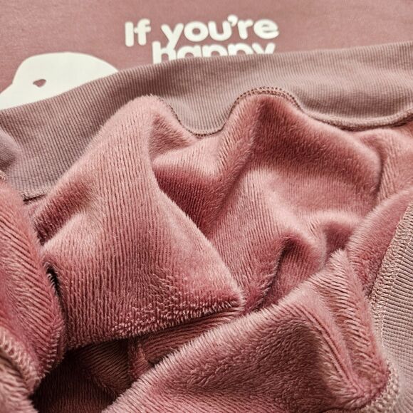 NEW Pink T-REX Dinosaur Silky Plush Pullover Hoodie Girls LARGE / Women SM - Picture 8 of 12